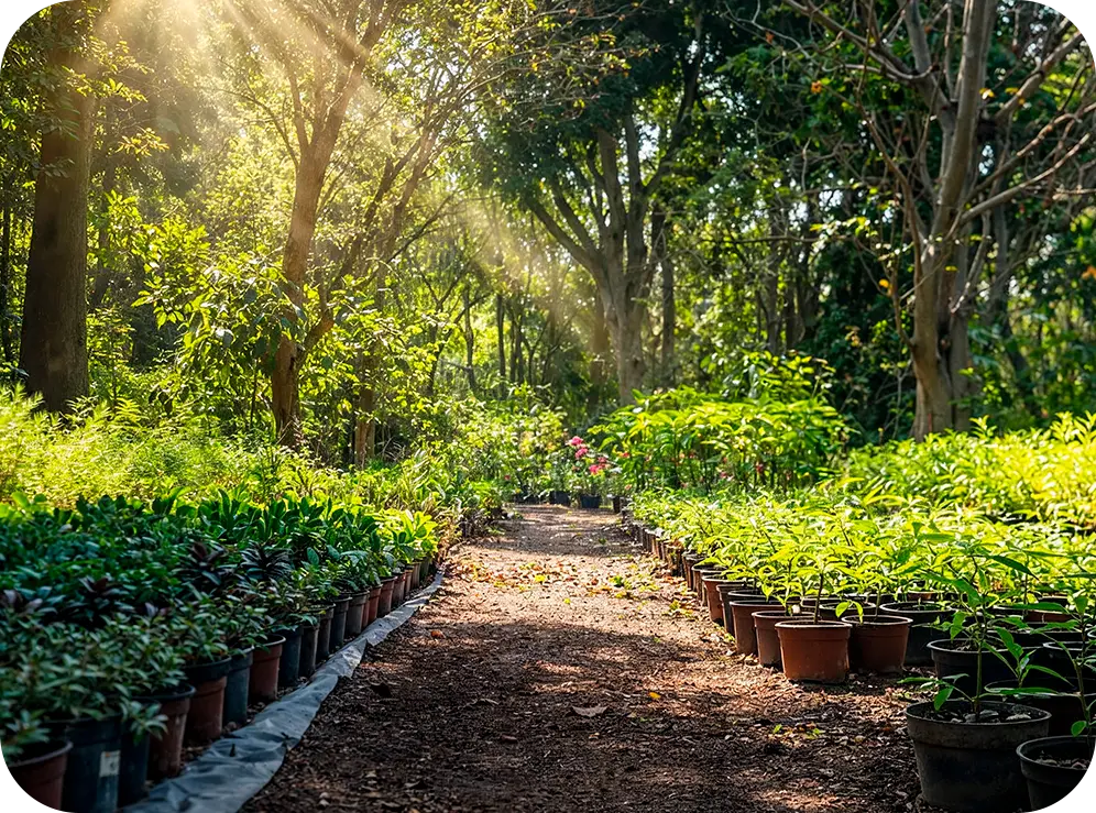 Huerto y viveros de las estacas