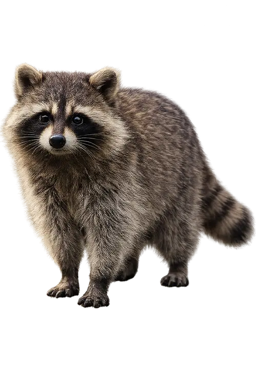 mapache de las estacas