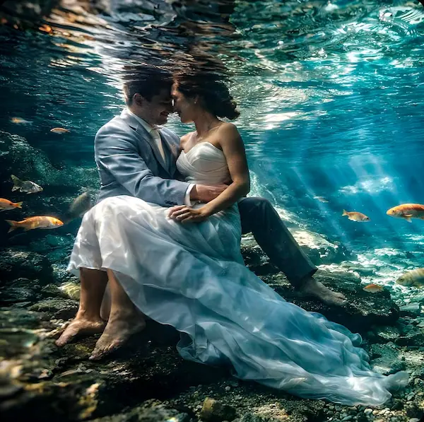 Foto de pareja en las estacas