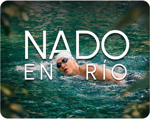 tarjeta de nado en rio