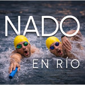 nado con relevos en rio en las estacas